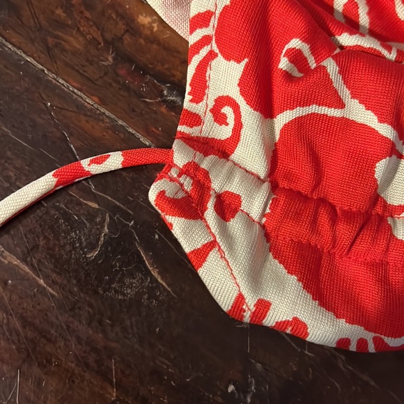 Diane Von Furstenberg Tops | Dvf Stein Damask Framboise Silk Top Blouse - Picture 4 of 4